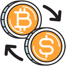 Bitcoin Exchange Illustration from Porto Duotone Set
