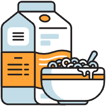 Cereal Breakfast Illustration from Porto Duotone Set