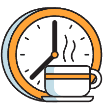 Coffee Break Time Illustration from Porto Duotone Set
