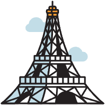 Eiffel Tower Illustration from Porto Duotone Set