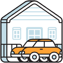 House And Car Illustration from Porto Duotone Set