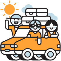 Vacation Car Illustration from Porto Duotone Set