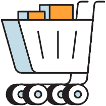 Shopping Illustration from Porto Duotone Set