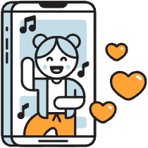 TikTok Dance Video Illustration from Porto Duotone Set