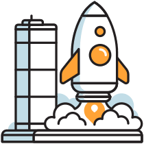 Rocket Launch Illustration from Porto Duotone Set