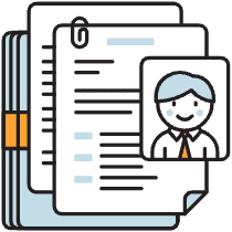 Job Resume Illustration from Porto Duotone Set