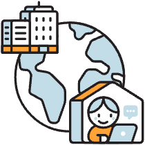 Remote Working Illustration from Porto Duotone Set