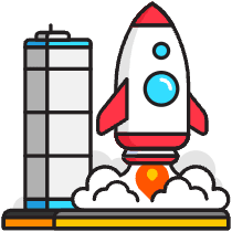 Rocket Launch Illustration from Free illustrations Set