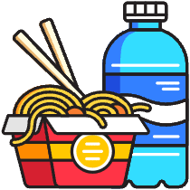 Takeout Food Illustration from Free illustrations Set