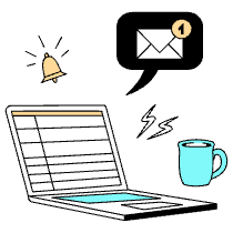 Product Receive A Notification Illustration from London Set