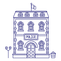 Police Station 2 Illustration from UX Line Set