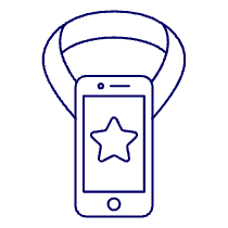Phone Medal Illustration from UX Line Set