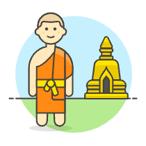 Asian Monk 1 Illustration from UX Colors Set