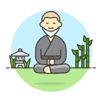 Japanese Monk 2 Illustration from UX Colors Set