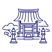 Japanese Shrine Illustration from UX Line Set