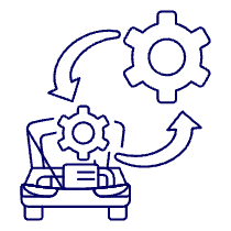 Car Gear Changing Illustration from UX Line Set