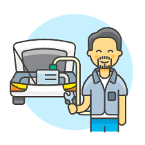 Mechanic Fixing Car 1 Illustration from UX Colors Set