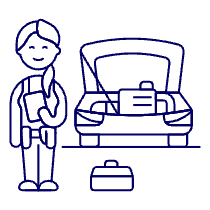 Mechanic Fixing Car 10 Illustration from UX Line Set