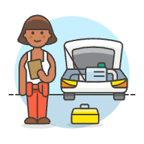 Mechanic Fixing Car 12 Illustration from UX Colors Set