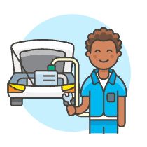 Mechanic Fixing Car 2 Illustration from UX Colors Set