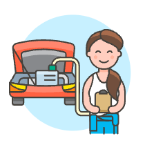 Mechanic Fixing Car 4 Illustration from UX Colors Set