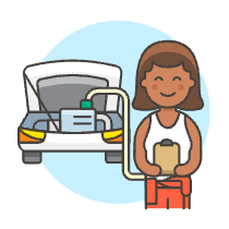 Mechanic Fixing Car 6 Illustration from UX Colors Set