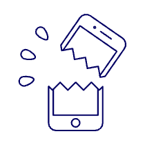 Broken Phone 2 Illustration from UX Line Set