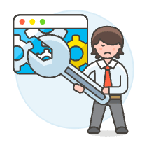 Program Fixing 1 Illustration from UX Colors Set