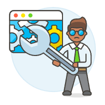 Program Fixing 3 Illustration from UX Colors Set
