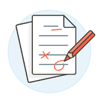 Reviewing Sheet Illustration from UX Colors Set