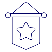 Pennant Star 3 Illustration from UX Line Set