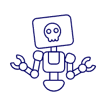 Dead Robot Illustration from UX Line Set