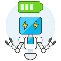 Robot Charging Illustration from UX Colors Set