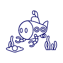 Diver Robot Illustration from UX Line Set
