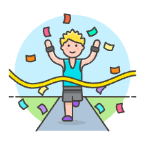 Sports Running Winner 1 Illustration from UX Colors Set