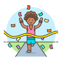 Sports Running Winner 3 Illustration from UX Colors Set