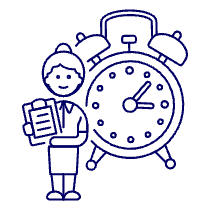 Work Alarm 4 Illustration from UX Line Set