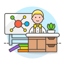 Chemistry Teacher 4 Illustration from UX Colors Set