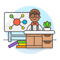 Chemistry Teacher 5 Illustration from UX Colors Set
