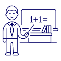 Math Teacher 1 Illustration from UX Line Set