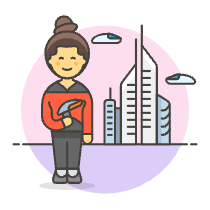 Space Human 4 Illustration from UX Colors Set