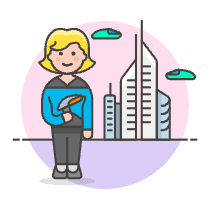 Space Human 5 Illustration from UX Colors Set