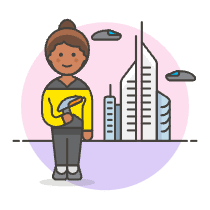 Space Human 6 Illustration from UX Colors Set