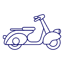 Blue Scooter Illustration from UX Line Set