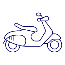 Light Brown Scooter Illustration from UX Line Set