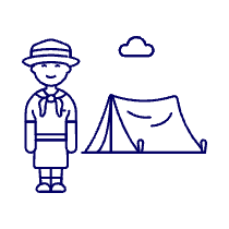 Scout Camp 4 Illustration from UX Line Set