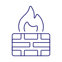 Firewall Secure Illustration from UX Line Set