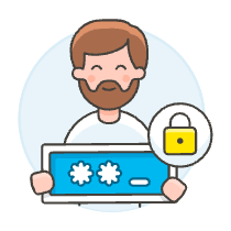 Password Lock 1 Illustration from UX Colors Set