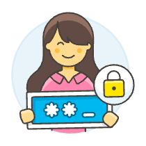 Password Lock 5 Illustration from UX Colors Set