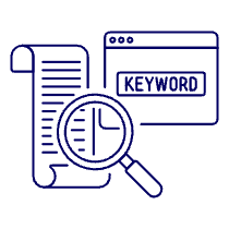 SEO Keyword List Illustration from UX Line Set
